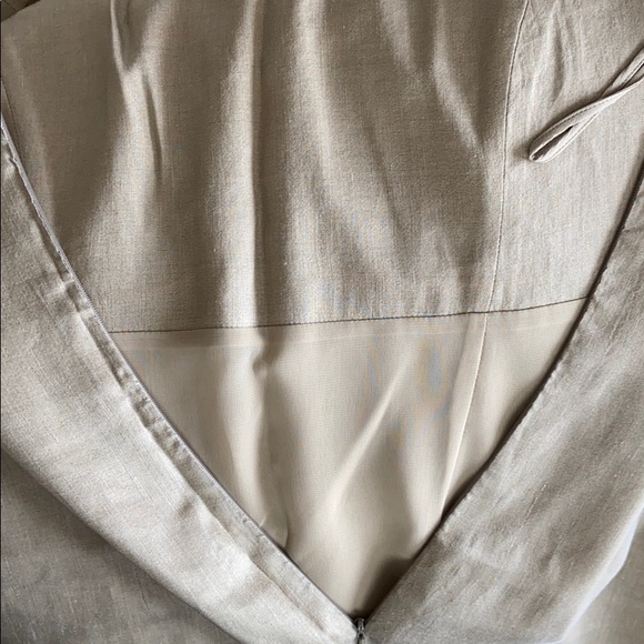 Giorgio Armani Linen Bow OrganzaFlattering Dress 8 - Picture 8 of 13